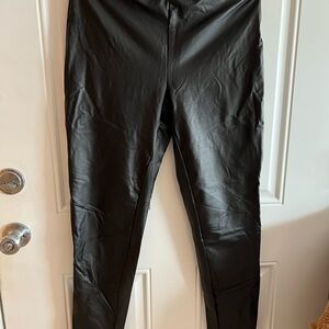 Black Faux Leather Leggings